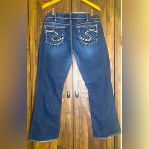 Silver Aiko Dark Blue Bootcut Jeans